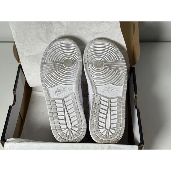 Nike Air Jordan 1 Mid “Triple White” Men’s Size 8 | Clean Classic All-White - Picture 6 of 10